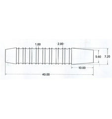 McCoy Marksman 6 - 90% Tungsten Softdartbarrels - Silver