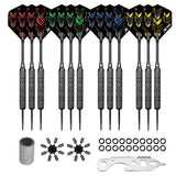 12 Steeldarts Dart Set 22g + Zubehör (74teilig)