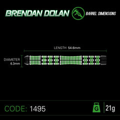Rzutki stalowe Winmau Brendan Dolan 21g, 23g