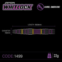 Rzutki Winmau Simon Whitlock 85% stalowe 22g, 24g
