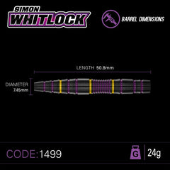 Rzutki Winmau Simon Whitlock 85% stalowe 22g, 24g