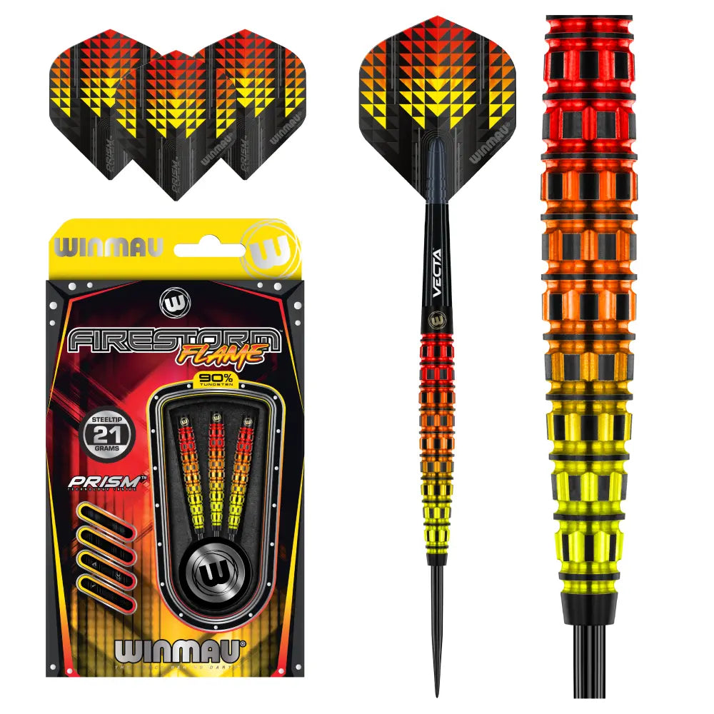 Rzutki stalowe Winmau Firestorm Flame 21g, 23g, 25g