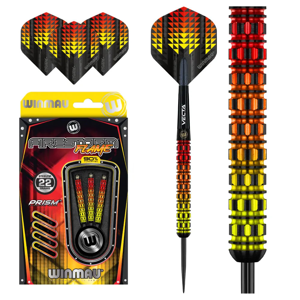 Rzutki stalowe Winmau Firestorm Flame 22g, 24g, 26g
