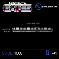 Rzutki stalowe Winmau Leonard Gates 22g, 24g