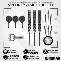 Winmau Fornax Switch Point Darts - Torpedo Steeldarts 23g, 25g