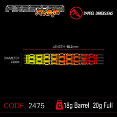 Miękkie rzutki Winmau Firestorm Flame 20g