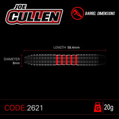 Winmau Joe Cullen Mosiężne Steeldarts 20g