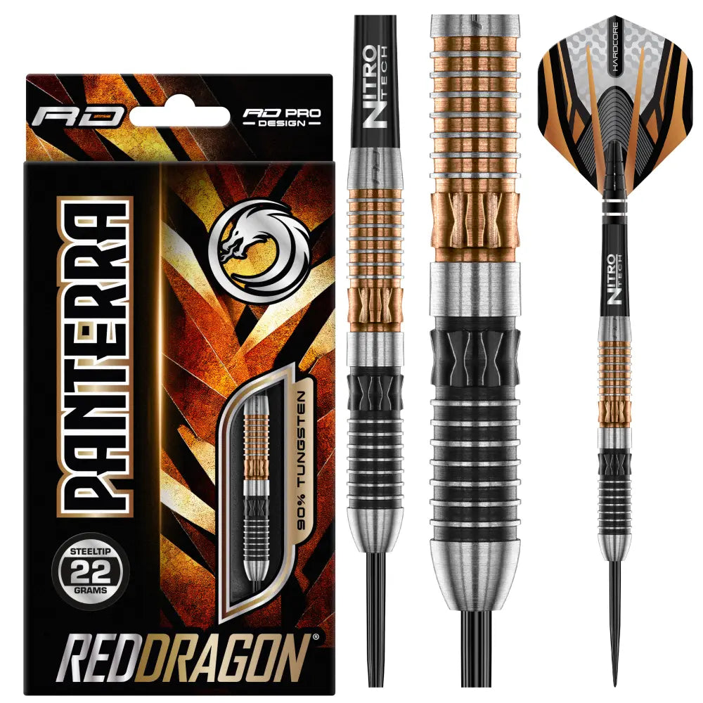 Rzutki stalowe Red Dragon Panterra 22g, 24g, 26g