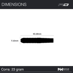 Red Dragon Peter Wright Corra Steeldarts 22g, 23g, 24g