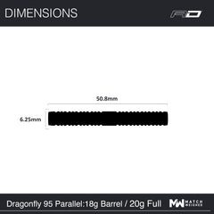 Red Dragon Dragonfly 95 Black - Parallel Softdarts 20g