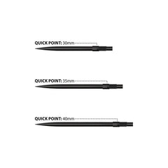 Harrows Quick Point Dartspitzen Silber - Schwarz
