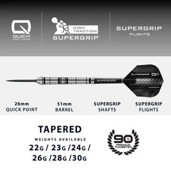Harrows Supergrip QP Tapered Quick Point Steeldarts 22g, 23g, 24g, 26g, 28g, 30g