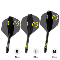Winmau Fusion Flights  & Shafts S-I-M #2 und #6 MvG Design Black & Green