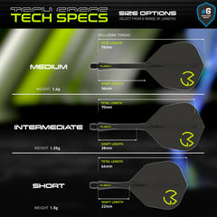 Winmau Fusion Flights  & Shafts S-I-M #2 und #6 MvG Design Black & Green