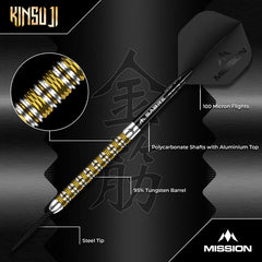 Mission Kinsuji 95% Tungsten Steeldarts 22g, 24g, 26g