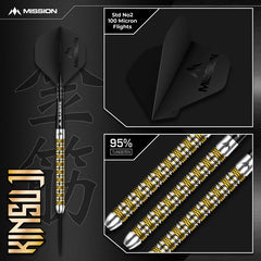 Mission Kinsuji 95% Tungsten Steeldarts 22g, 24g, 26g