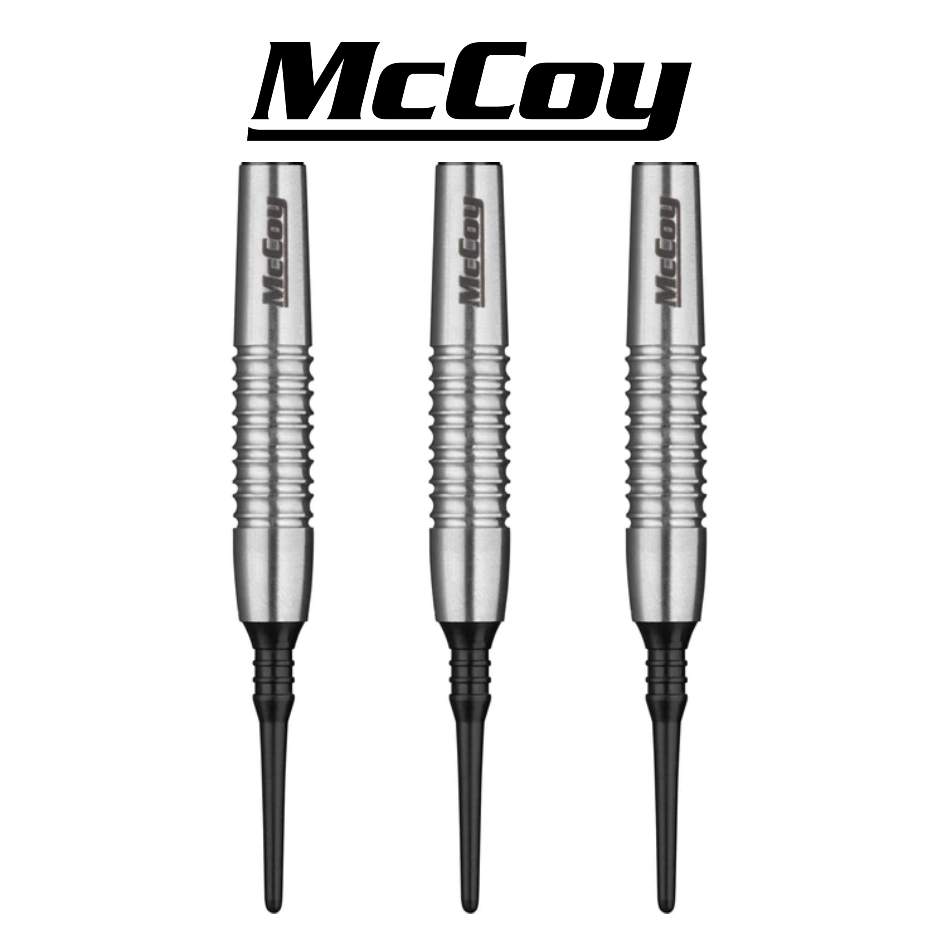 McCoy Marksman - 90% Tungsten Softdartbarrels - Silver