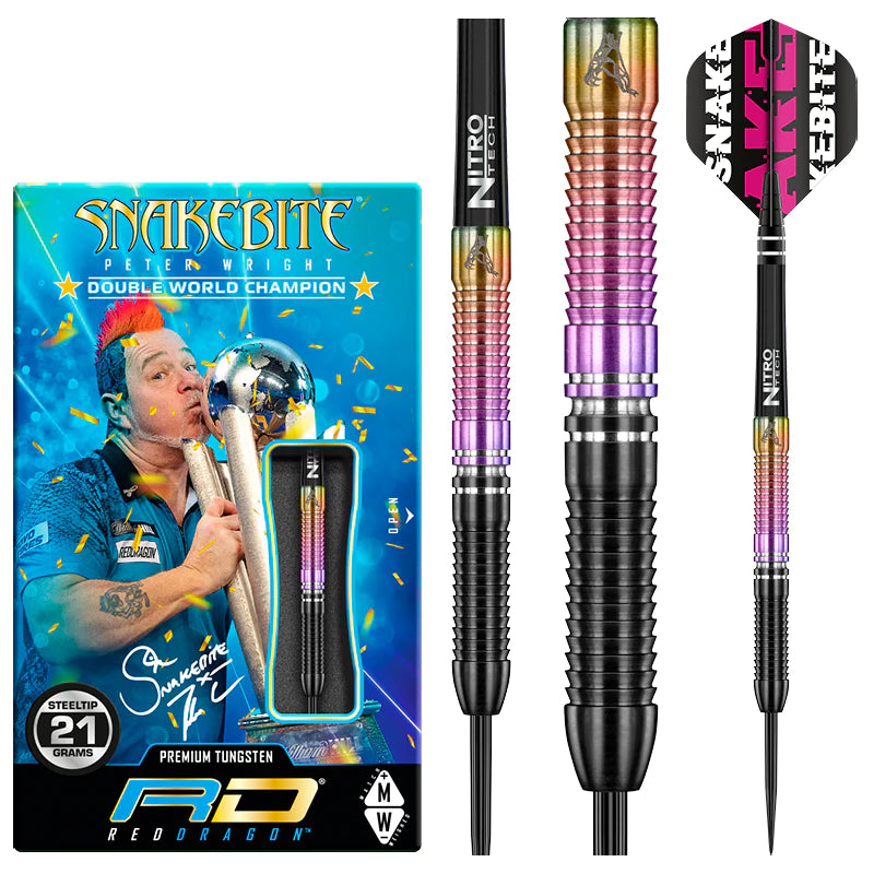 Red Dragon Peter Wright Snakebite World Champion SE 2020 Steeldarts 21g, 23g, 25g