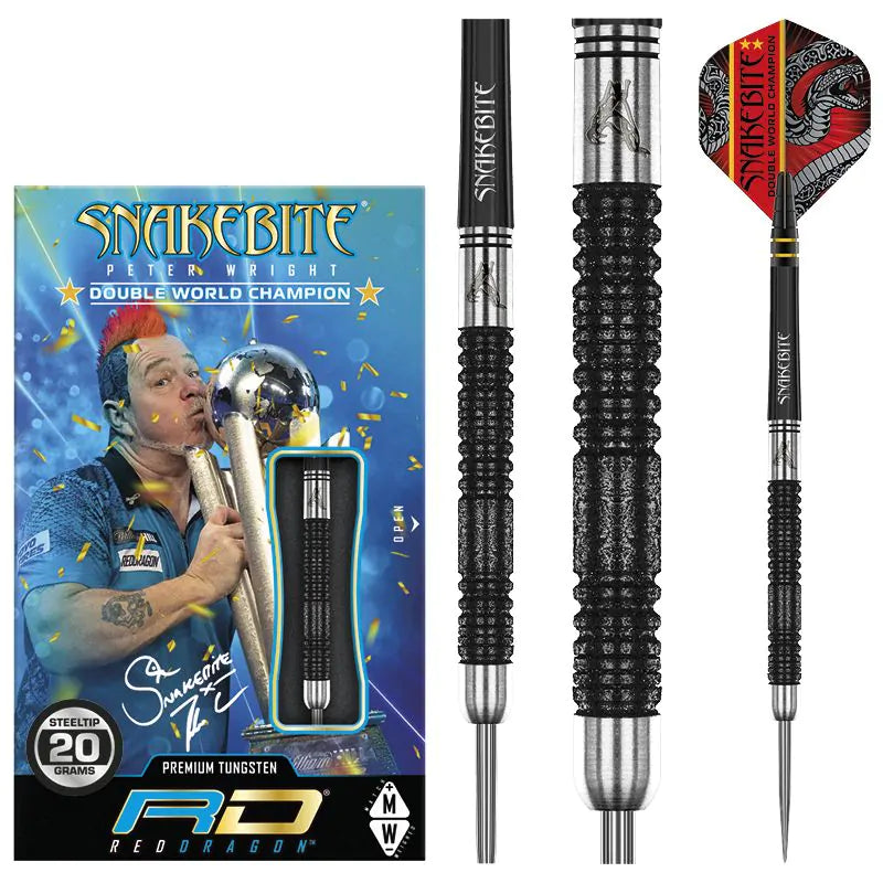 Red Dragon Peter Wright Double World Champion SE Black Steeldarts 20g, 22g, 24g