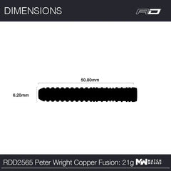 Red Dragon Peter Wright Copper Fusion Steeldarts 21g, 23g