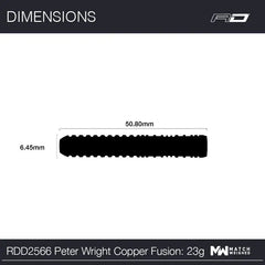Red Dragon Peter Wright Copper Fusion Steeldarts 21g, 23g
