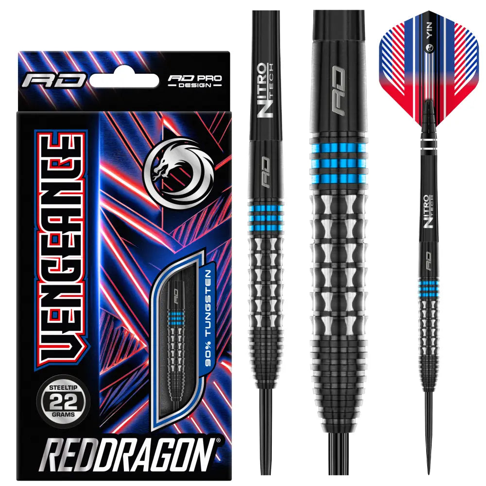 Steeldarts Red Dragon Vengeance Blue 22g, 24g