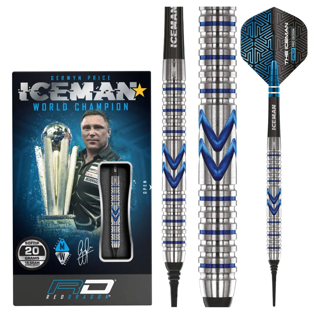 Red Dragon Gerwyn Price Iceman Midnight Edition Softdarts 20g
