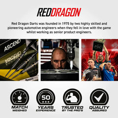 Red Dragon Ascend Parallel Switch Point Steeldarts 22g, 23g, 24g
