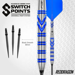 Red Dragon Gerwyn Price Iceman Blue 90% Switch Point Steeldarts 22g, 24g, 26g