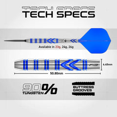 Red Dragon Gerwyn Price Iceman Blue 90% Switch Point Steeldarts 22g, 24g, 26g