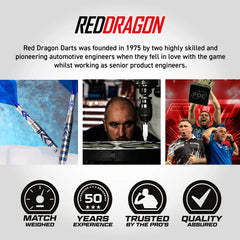 Red Dragon Gerwyn Price Iceman Blue 90% Switch Point Steeldarts 22g, 24g, 26g