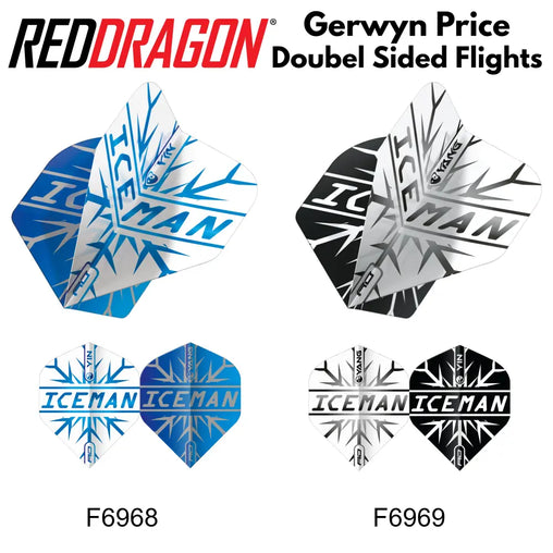 Red Dragon Gerwyn Price Iceman Double Sided Ying Yang Flights