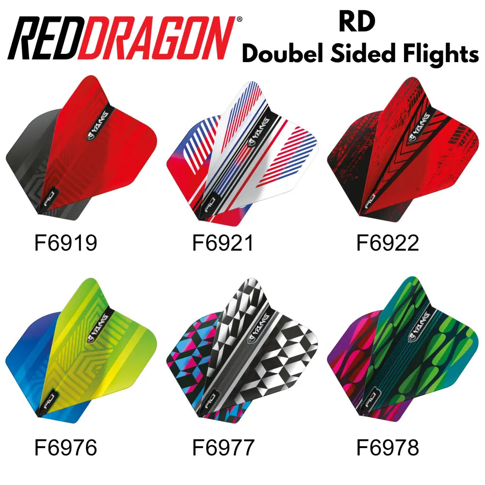 Red Dragon Ying Yang Flights - various designs 2