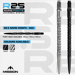 Mission R2.5 Rapid SG2 Steeldart Spitzen