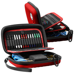 Bulls Orbis Dartcase XL Dartkoffer in 5 Farben für 2 Sätze Darts - Dart Tasche - Red - FutureDart