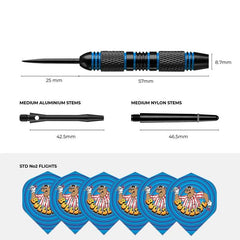 Bullseye Darts - 2 Sets Darts - Bully Design - Steeldarts 24g - FutureDart