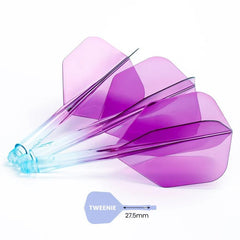 Caliburn SUP Flights - Moulded Flight & Shaft - Standard No6 - Two Tone - Blue - Purple - Tweenie 27.5 mm - FutureDart