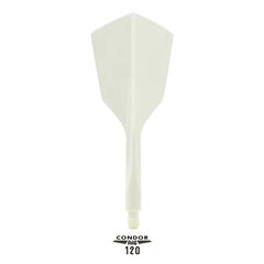 CONDOR AXE 120 NARROW Shape Flight Stems Shafts - White - S= 18mm - FutureDart