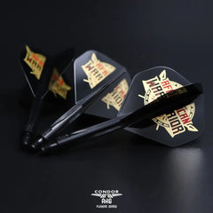 Condor AXE AFRICAN W. Inspiration2 Devon Petersen Standard Shape Flight Stems Shafts - Black - S= 21.5mm - FutureDart