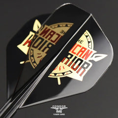 Condor AXE AFRICAN W. Inspiration2 Devon Petersen Standard Shape Flight Stems Shafts - Black - S= 21.5mm - FutureDart