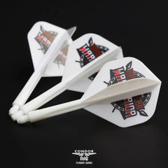 Condor AXE AFRICAN W. Inspiration2 Devon Petersen Standard Shape Flight Stems Shafts - White - S= 21.5mm - FutureDart