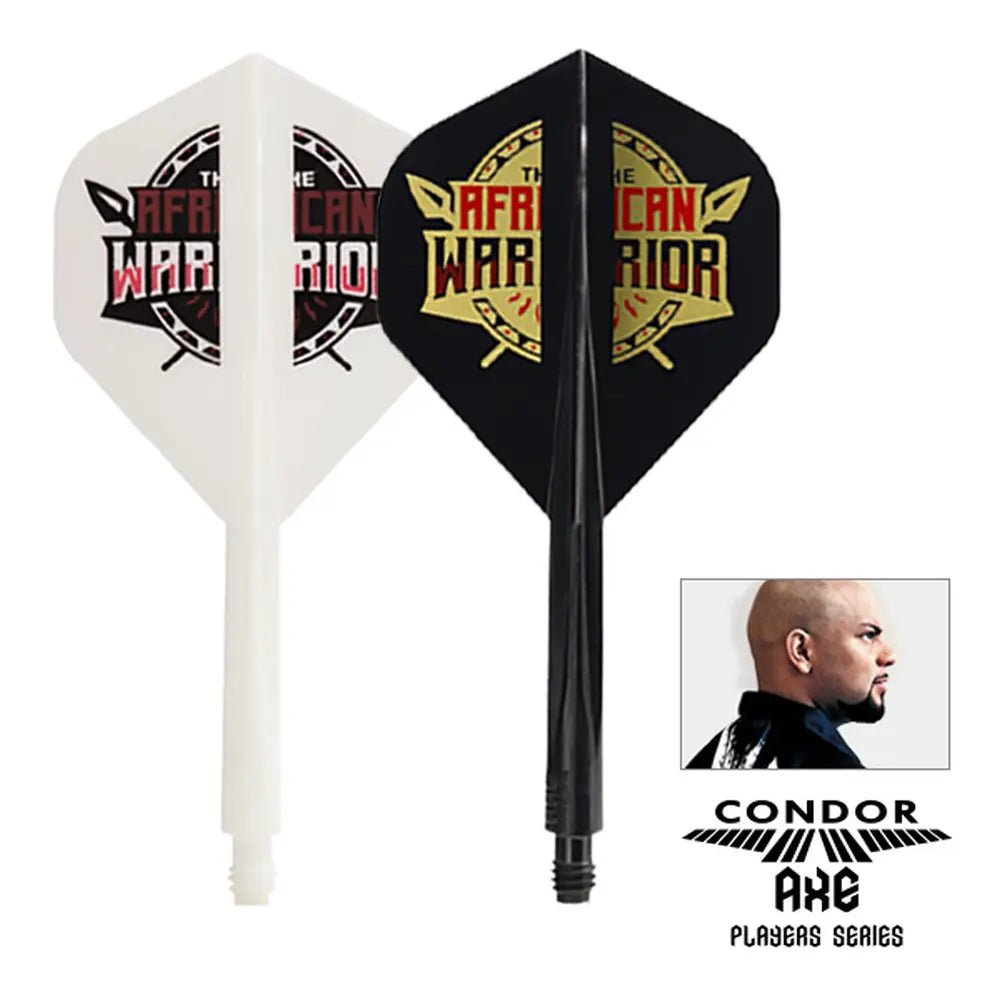 Condor AXE AFRICAN W. Inspiration2 Devon Petersen Standard Shape Flight Stems Shafts - White - S= 21.5mm - FutureDart