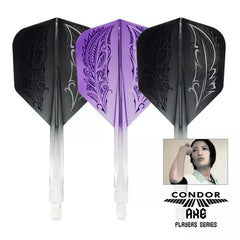 Condor AXE Feather Gradation Small Shape Flight Stems Shafts - S= 21.5mm - FutureDart