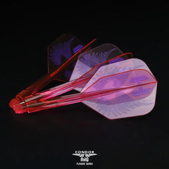 Condor AXE Flap Wings Small Shape Flight Stems Shafts - Neon Pink - S= 21.5mm - FutureDart