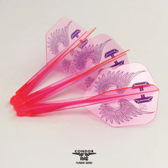 Condor AXE Flap Wings Small Shape Flight Stems Shafts - Neon Pink - S= 21.5mm - FutureDart