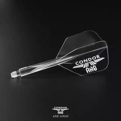 Condor AXE Logo Small Shape Flight Stems Shafts - Clear - S= 21.5mm - FutureDart