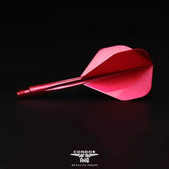 Condor AXE Metallic Standard Shape Flight Stems Shafts - Red - S= 21.5mm - FutureDart