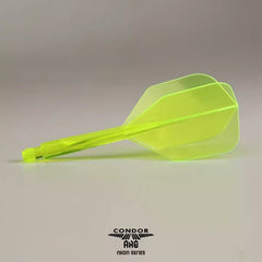 Condor AXE Neon Small Shape Flight Stems Shafts - Neon Gelb - S= 21.5mm - FutureDart