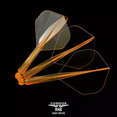 Condor AXE Neon Standard Shape Flight Stems Shafts - Neon Orange - S= 21.5mm - FutureDart