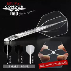 Condor AXE Revival Small Shape Flight Stems Shafts - Clear - S= 21.5mm - FutureDart